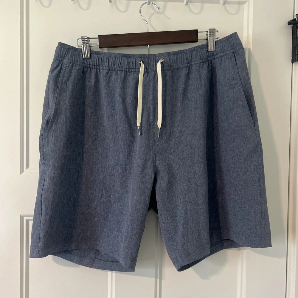 Fair Harbor Shorts Mens's XL Gray Performance Stretch Elastic Waist Drawstring‎